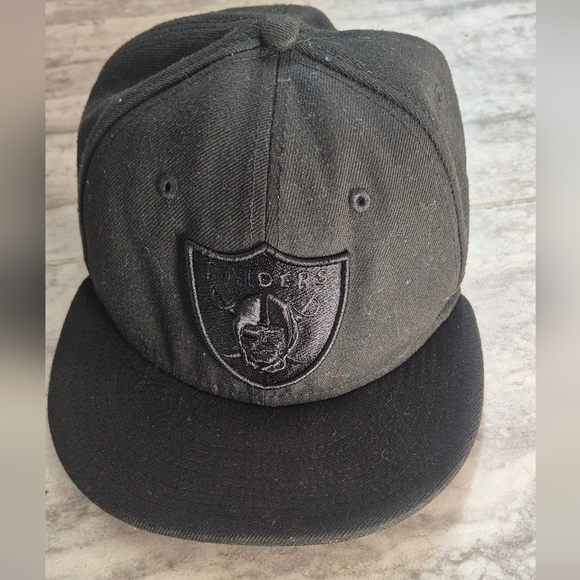 New Era Black Raiders Hat - Picture 1 of 7
